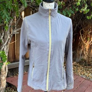 Spandex athletic jacket light gray